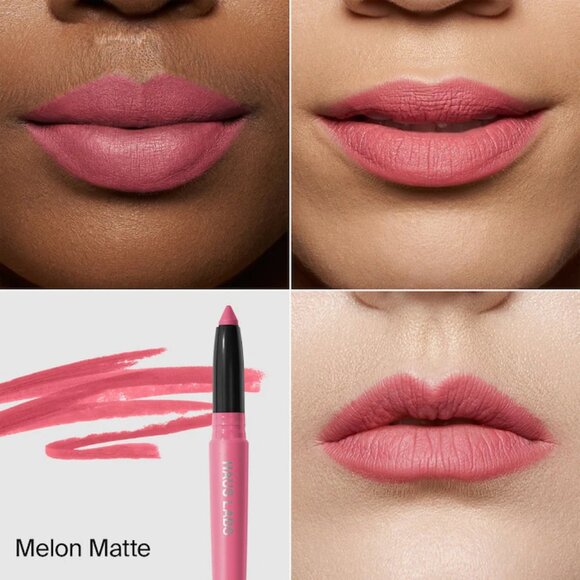 NIB ✅ Haus Labs #MELON MATTE Le Monster Lip Crayon Vegan Lipstick and Lip Liner - Picture 2 of 6